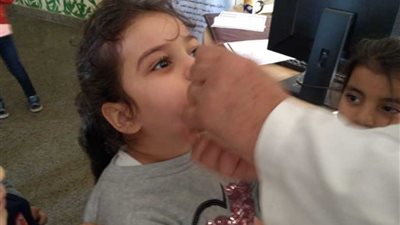 أطفال مكتبة دمنهور يشاركون بحملة التطعيم ضد شلل الأطفال