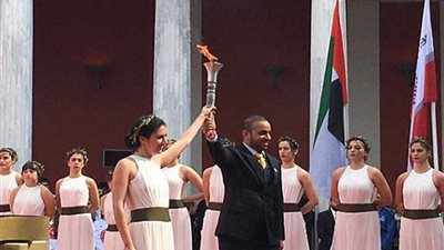 إيقاد شعلة الأمل للألعاب العالمية للأولمبياد الخاص بأبوظبي 2019