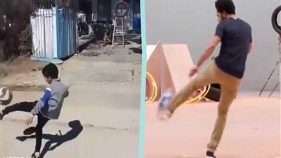 شاهد.. طفل يتحدى محمد صلاح