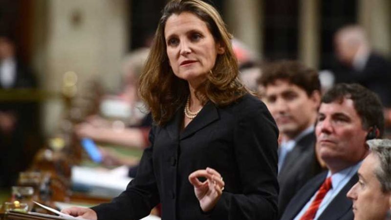 وزيرة الخارجية الكندية