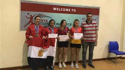 فضيتان وبرونزيتان لمصر ببطولة كينيا الدولية للريشة الطائرة