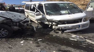 إصابة 7 في تصادم ميكروباص و
