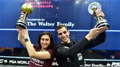 علي فرج ونور الشربيني يتوجان ببطولة العالم للإسكواش 