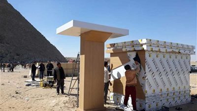 الانتهاء من مكتب استعلامات واستراحة زوار بالهرم.. صور