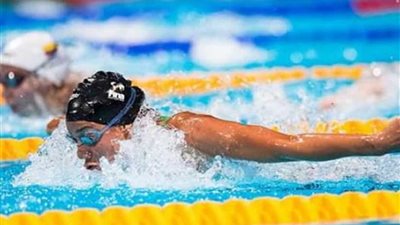 فريدة عثمان تسجل ثاني أفضل زمن بسباق 50 متر فراشة ببطولة Arena Pro Swim