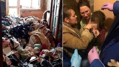 الأم تترك طفلتها بين الصراصير وسط القمامة (فيديوـ وصور)