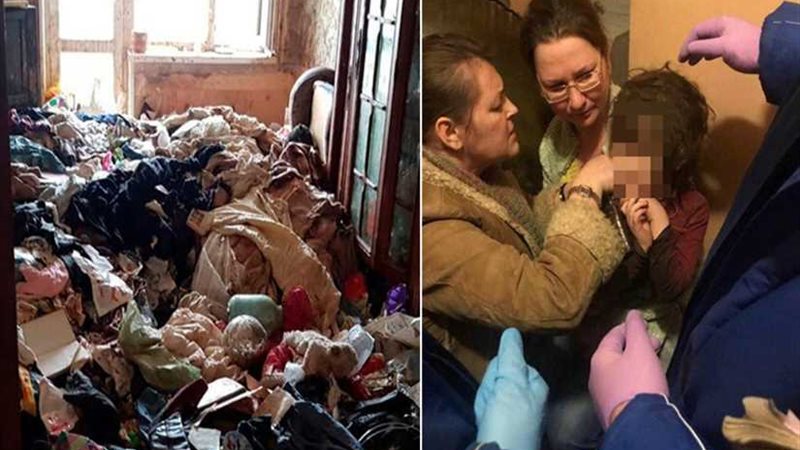 الأم تترك طفلتها