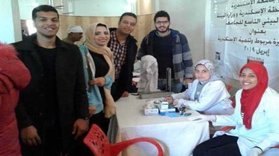 جامعة الإسكندرية تطلق القافلة الخدمية الثالثة لخدمة أهالي منطقة 