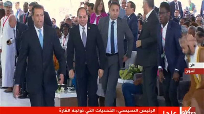 لحظة مغادرة الرئيس