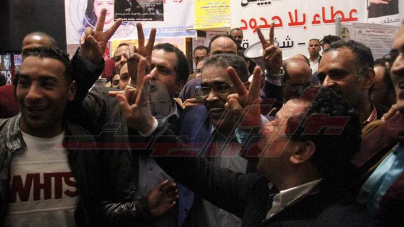 لحظة فوز ضياء رشوان