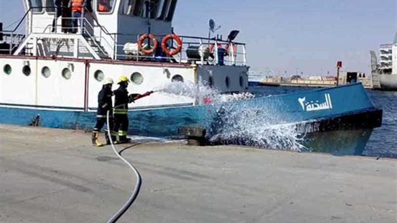 مناورة طوارئ بميناء