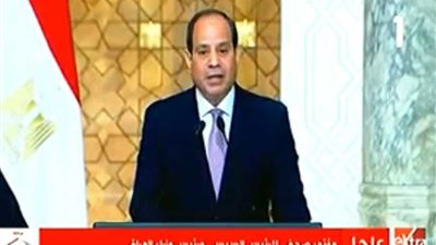 نص كلمة الرئيس السيسي فى المؤتمر الصحفى المشترك مع رئيس وزراء العراق