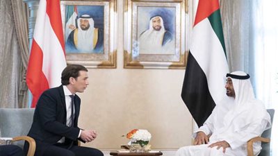 ولي عهد أبوظبي يبحث مع مستشار النمسا تعزيز العلاقات الثنائية