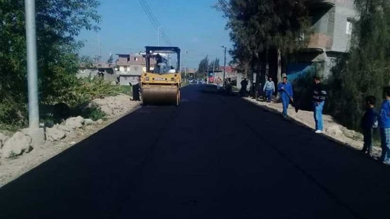 استكمال أعمال الرصف