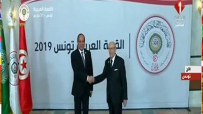 الرئيس التونسي يستقبل السيسي على هامش أعمال القمة العربية الـ30 (فيديو)