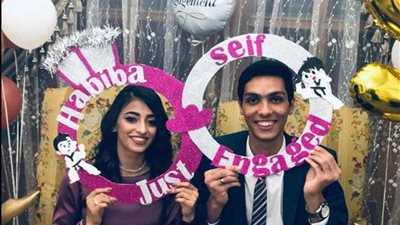 خطوبة نجمي التايكوندو سيف عيسى وحبيبة عصام.. صور