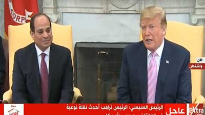 ترامب خلال لقائه السيسي: تم تحقيق تقدم كبير مع مصر في مجال مكافحة الإرهاب