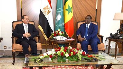 جلسة مباحثات ثنائية بين الرئيس السيسى ونظيره السنغالى