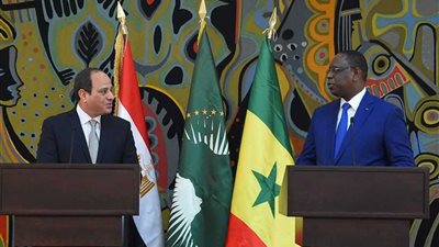 نص كلمة الرئيس السيسي خلال المؤتمر الصحفي المشترك مع رئيس السنغال