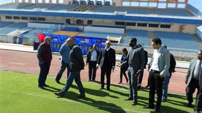 اللجنة المنظمة لكأس الأمم الإفريقية تتفقد استاد السويس