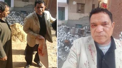 مواطن يتعدى على حملة إزالة التعديات ببرق العز