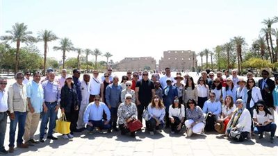 وزير الآثار في زيارة لمعبد الكرنك