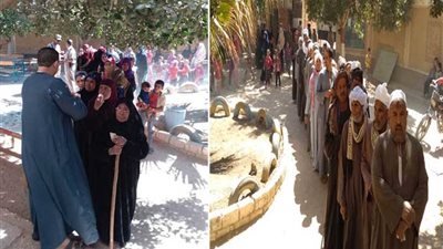 الصعايدة.. رجال وسيدات في لجان الاستفتاء