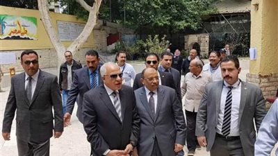 وزير التنمية المحلية ومحافظ الجيزة يتفقدان لجان الاستفتاء