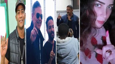 الفنانون يواصلون التصويت بكثافة في اليوم الثاني للاستفتاء على تعديلات الدستور