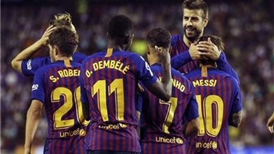 لاعبو برشلونة يسيطرون على تشكيلة الاسبوع فى دورى الابطال