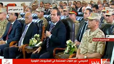 السيسي: سنظل نعمل حتى نأخذ مكانا الطبيعي بين الأمم