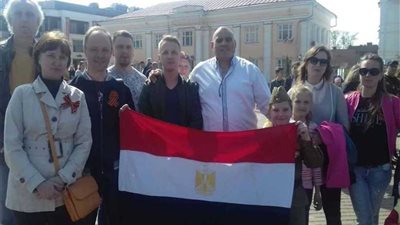 الجالية المصرية في موسكو تحتفل بالعيد 74 لانتصار روسيا على النازية