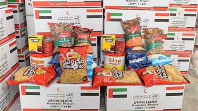 الهلال الأحمر الإماراتي بمصر وبالتعاون مع الأورمان يوزعان خير رمضان على الأسر المتعففة