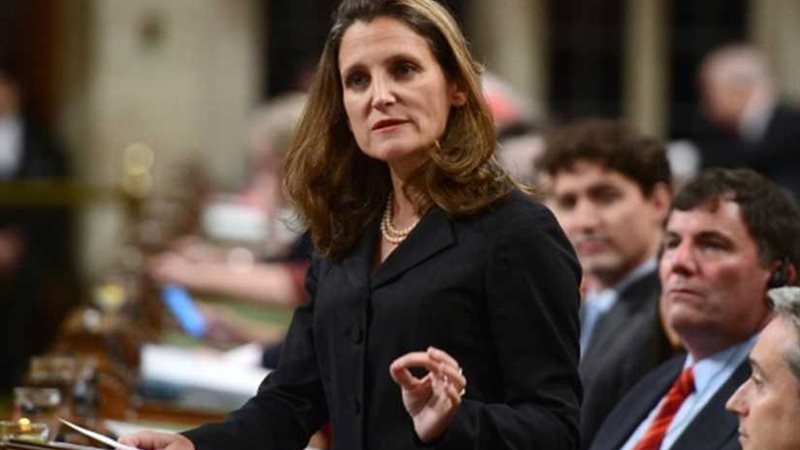 وزيرة الخارجية الكندية