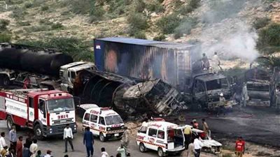 مصرع وإصابة 18 شخصًا جراء اصطدام 3 حافلات ركاب بإقليم بلوشستان الباكستاني