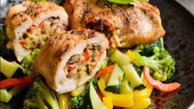 سفرة رمضانية.. رولات الدجاج المحشية بالخضار‬