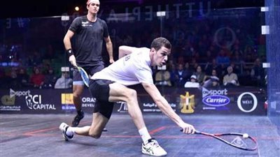 علي فرج يتأهل لنهائي بطولة علام للاسكواش
