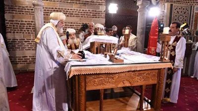 شاهد.. قداس عيد دخول المسيح إلى مصر