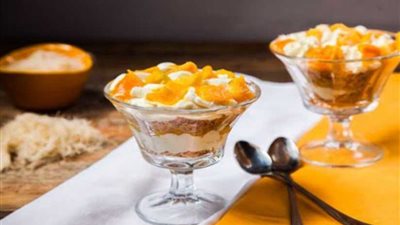 حلويات رمضان.. طريقة عمل كاسات الكنافة بالكريمة والمانجو