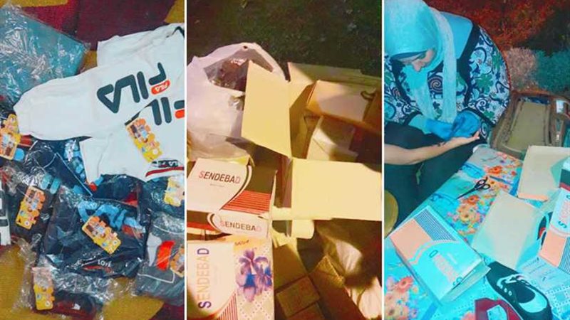 توزيع ٤٠ قطعة ملابس