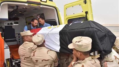 سكرتير مساعد أسيوط يشارك في الجنازة العسكرية للشهيد 