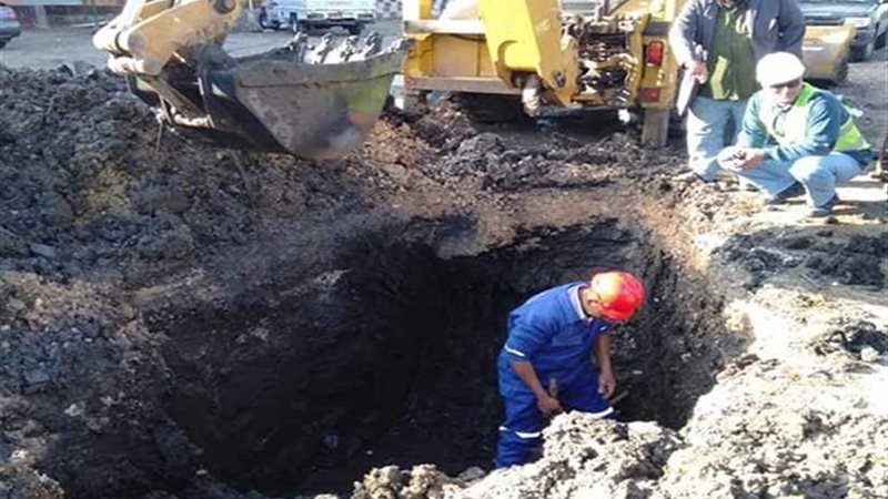 سرعة إصلاح خط مياه