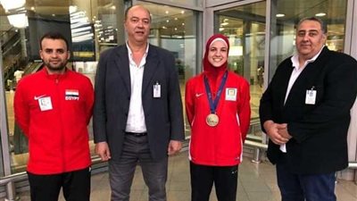 بالصور .... هداية ملاك تعود لأرض الوطن ببرونزية الجائزة الكبرى