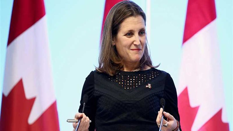 وزيرة الخارجية الكندية