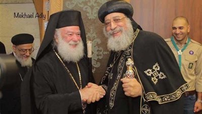 البابا تواضروس يستقبل بطريرك الإسكندرية وسائر إفريقيا للروم الأرثوذكس