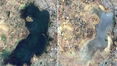 الأقمار الصناعية ترصد جفاف بحيرة بالهند