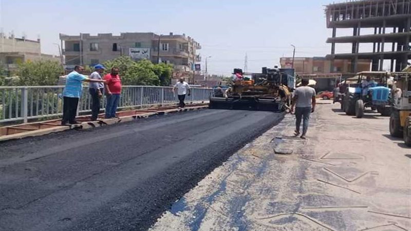 استكمال أعمال الرصف