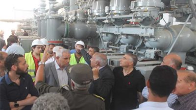 افتتاح محطة المحولات بمنطقة المطورين الصناعيين بمدينة السادات