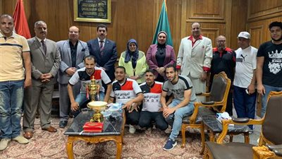 تكريم فريق شباب قليوب الرياضي لفوزه بالمركز الثاني في بطولة الجمهورية