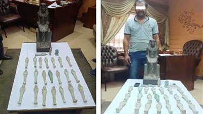 القبض على متهم بحوزته 25 قطعة يشتبه في أثريتها